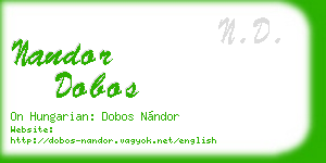 nandor dobos business card