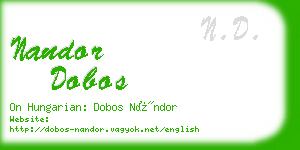 nandor dobos business card